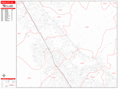 Union City Digital Map Red Line Style